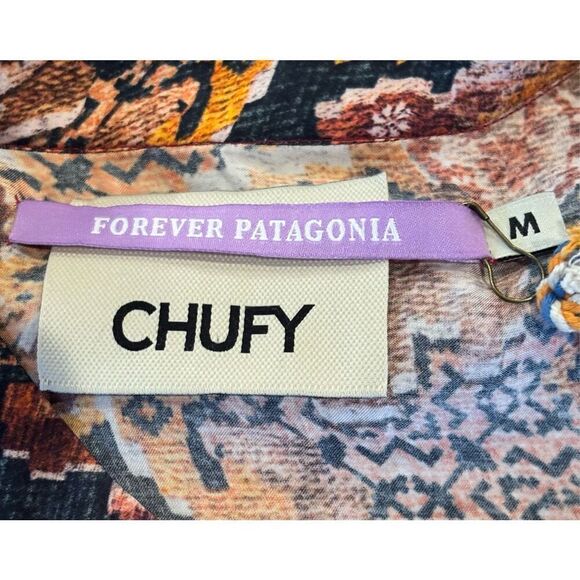 Chufy Deena Ruffle Boho Print Blouse in Amber NWT Size Medium - Picture 4 of 6